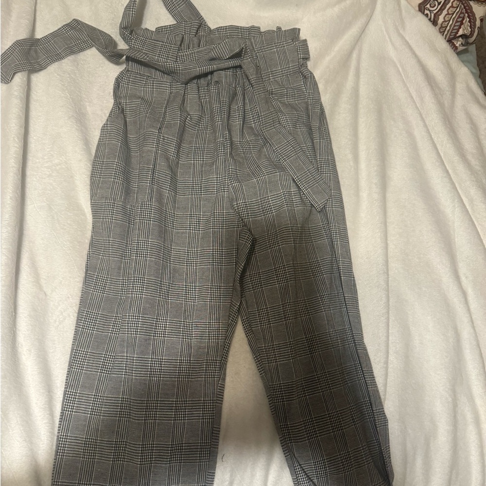 High waist with belt tie dress slacks